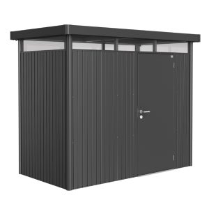 Biohort HighLine Size H1 Premium Metal Shed - Dark Grey