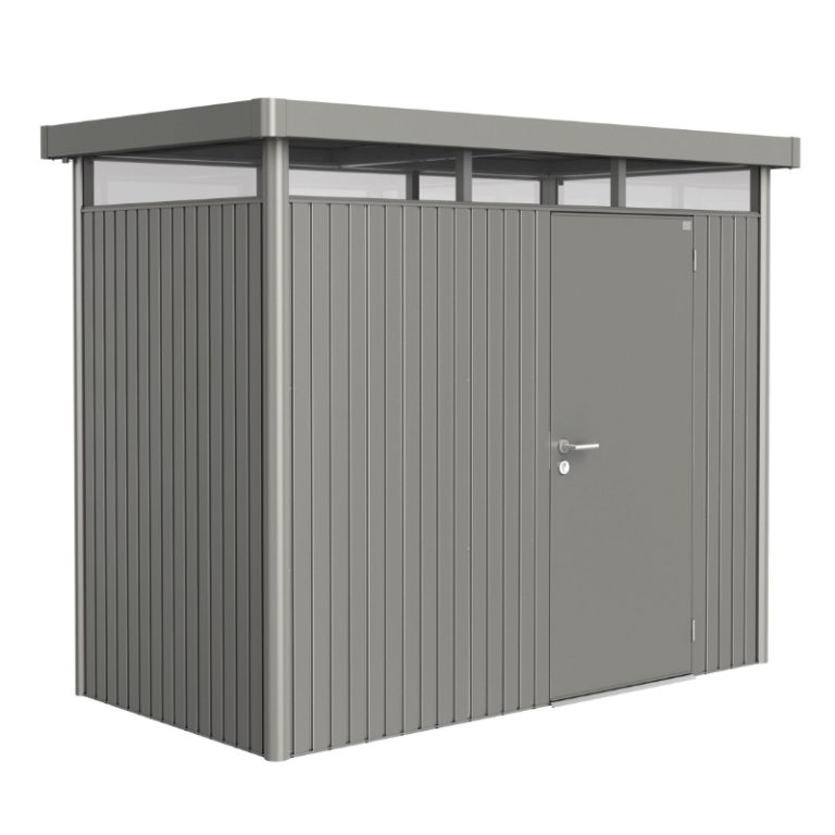 Biohort HighLine Size H1 Premium Metal Shed - Quartz Grey