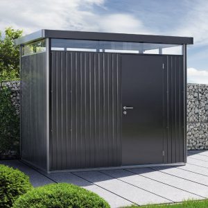 Biohort HighLine Size H2 Premium Metal Shed - Dark Grey