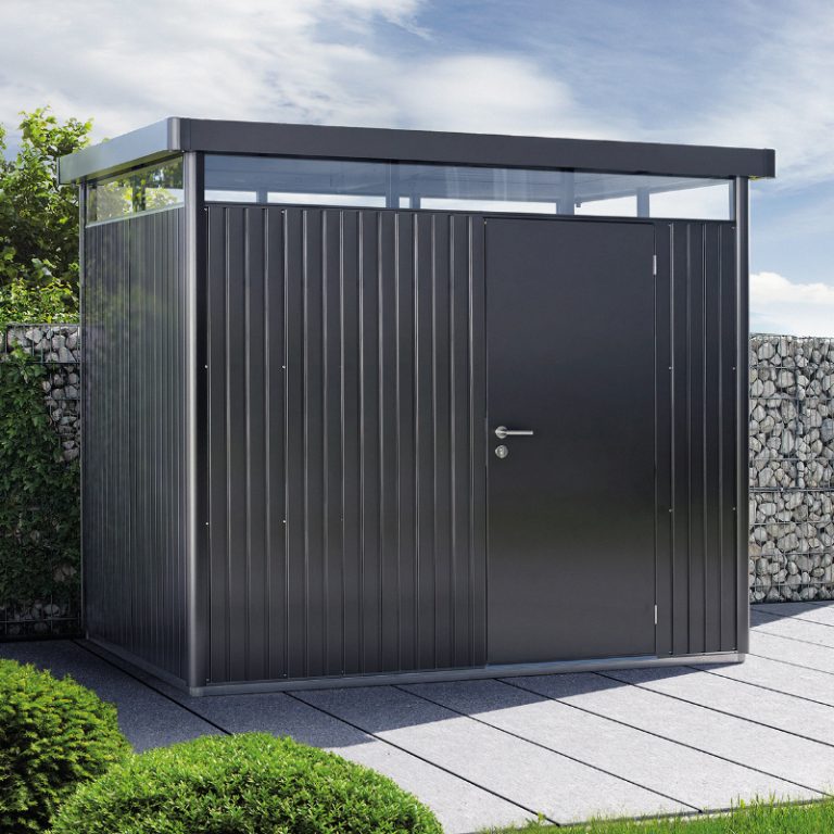 Biohort HighLine Size H2 Premium Metal Shed - Dark Grey