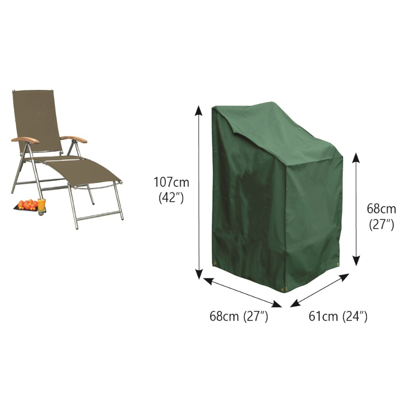 Sit Out Protector Design Traditional Guard 6000 Stacking / Reclining Chair Protector - Green ...