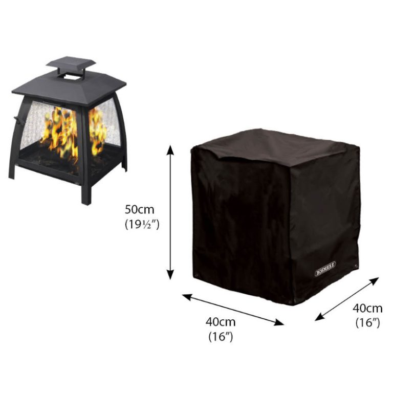 Classic Protector 6000 Small Square Fire Pit Cover - Black