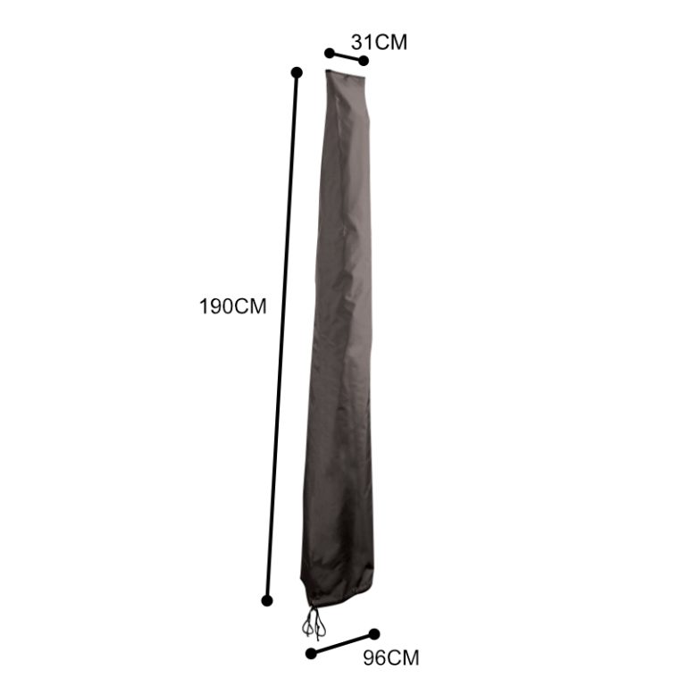 Classic Protector 5000 Extra Large Parasol Cover With Zip - Black