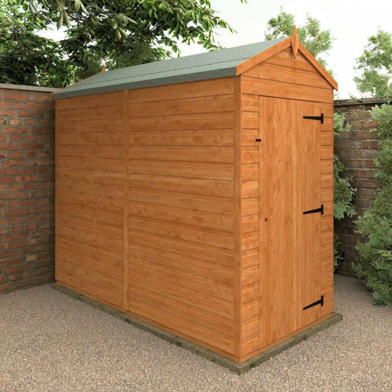 Redlands 4' x 8' Windowless Shiplap Modular Apex Shed
