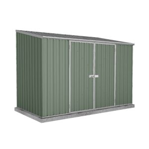 Adley 10' x 5' Double Door Green Titanium Pent Metal Shed
