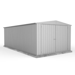 Adley 10' x 20' Double Door Titanium Apex Metal Garage