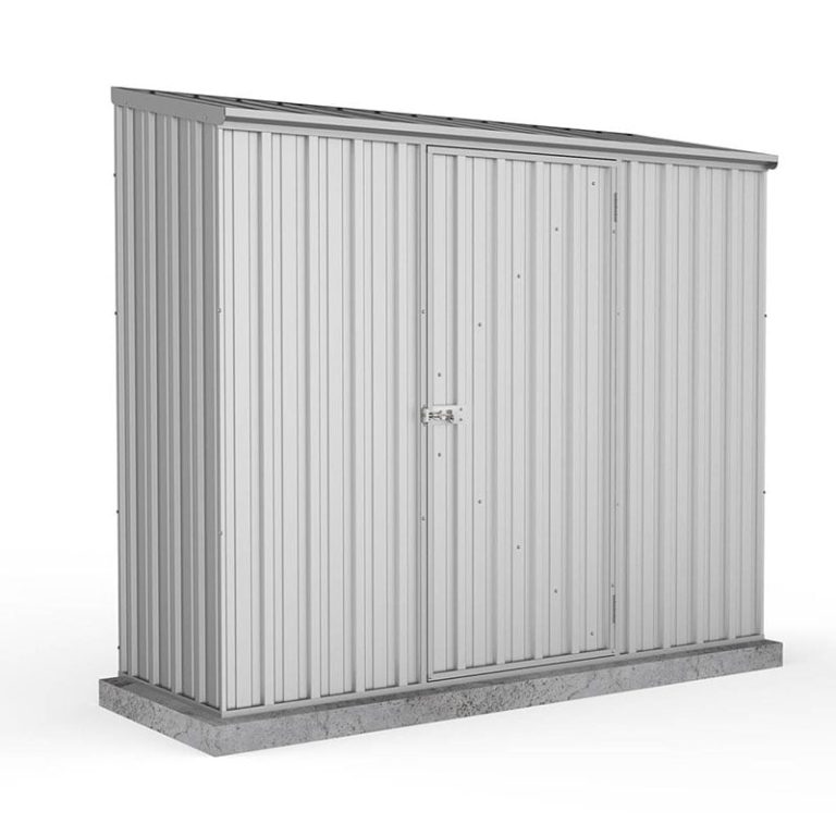 7'5 x 3' Absco Space Saver Pent Metal Shed - Zinc (2.26m x 0.78m)