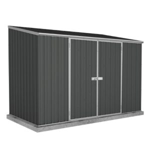 Adley 10' x 5' Double Door Monument Titanium Pent Metal Shed