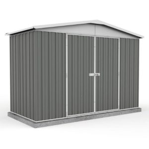 Adley 10' x 5' Double Door Grey Titanium Apex Metal Shed