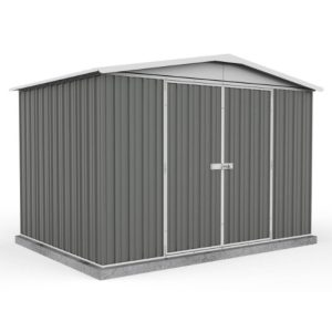 Adley 10' x 7' Double Door Grey Titanium Apex Metal Shed