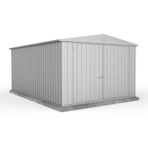Adley 10' x 15' Double Door Titanium Apex Metal Garage