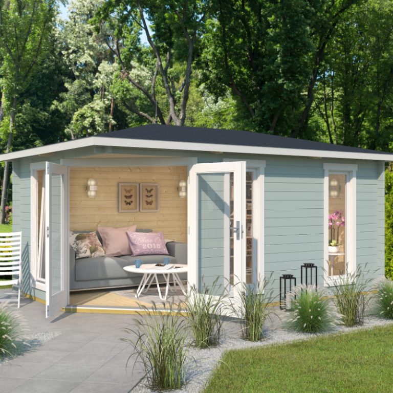 Greenway 4.48m x 2.8m Ashdown Corner Log Cabin - 40mm