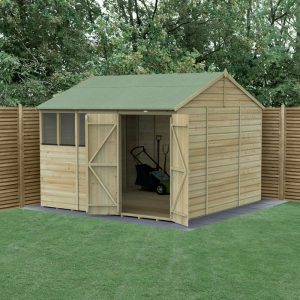 Hartwood 10' x 10' Pressure Treated Double Door Shiplap Reverse Apex Shed