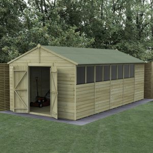 Hartwood 10' x 20' Pressure Treated Double Door Shiplap Apex Shed