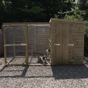 Hartwood 10' x 4' Pressure Treated Shiplap Dog Kennel & Run