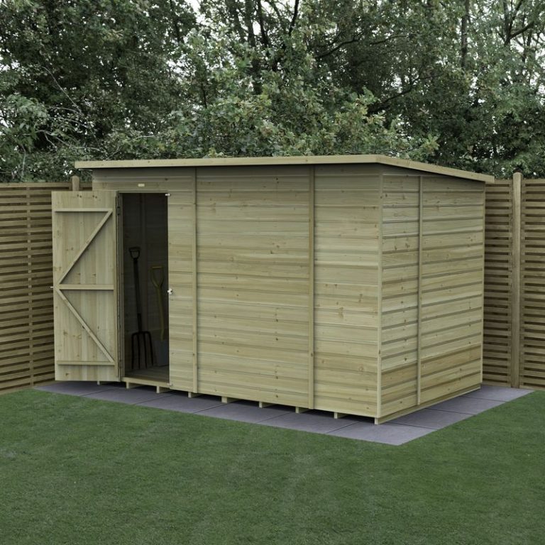Hartwood 10' x 6' Pressure Treated Windowless Shiplap Pent Shed
