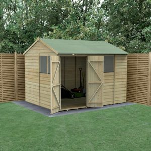 Hartwood 10' x 8' Pressure Treated Double Door Shiplap Reverse Apex Shed