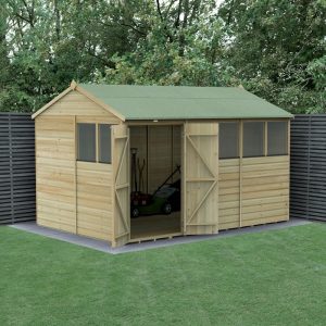 Hartwood 12' x 8' Pressure Treated Double Door Shiplap Reverse Apex Shed