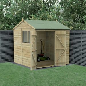 Hartwood 7' x 7' Pressure Treated Double Door Shiplap Reverse Apex Shed