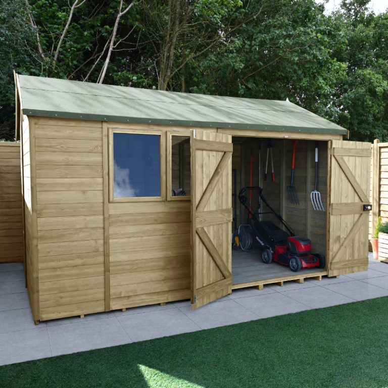 Hartwood 8' x 12' Double Door Premium Tongue & Groove Reverse Apex Shed
