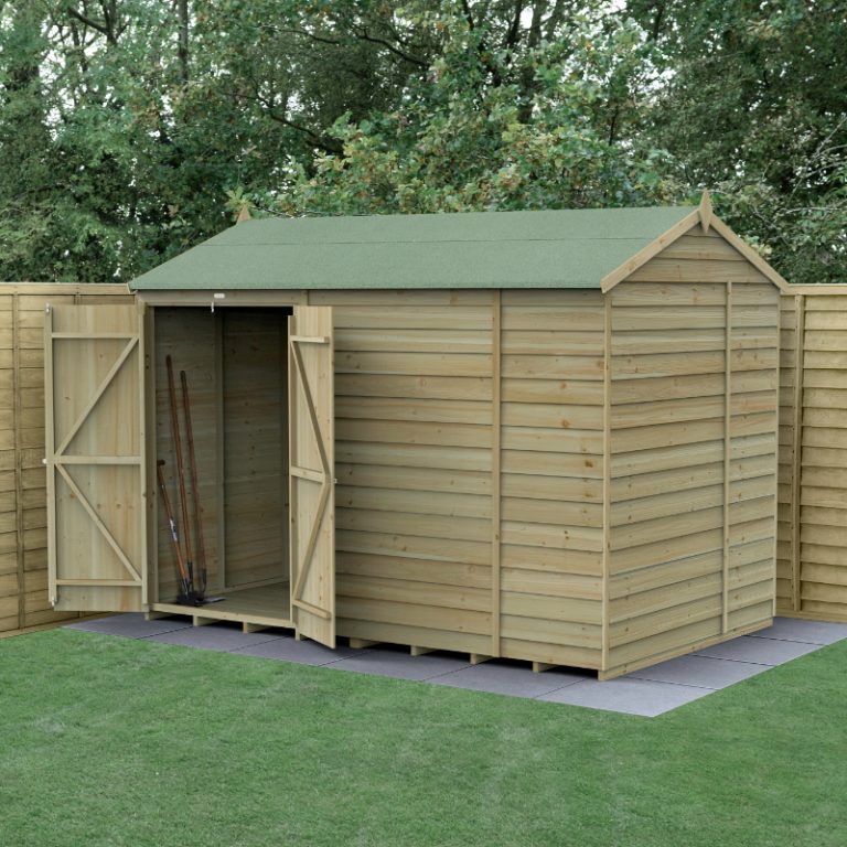 Hartwood Life Time 10' x 6' Double Door Windowless Overlap Pressure Treated Reverse Apex Shed