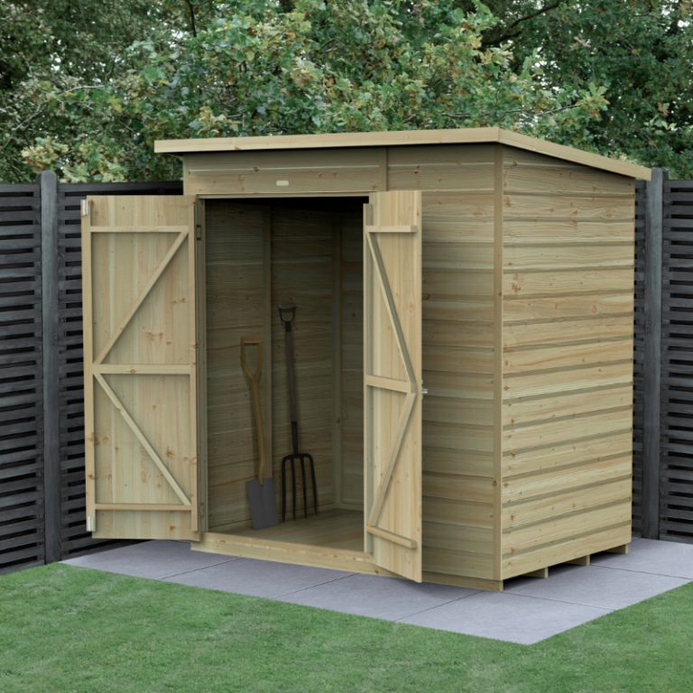 Hartwood 6' x 4' Pressure Treated Windowless Shiplap Pent Shed