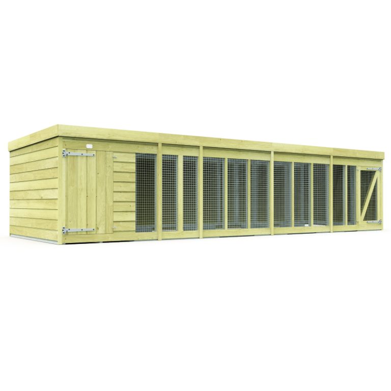 Holt 18' x 6' Pressure Treated Shiplap Dog Kennel And Run