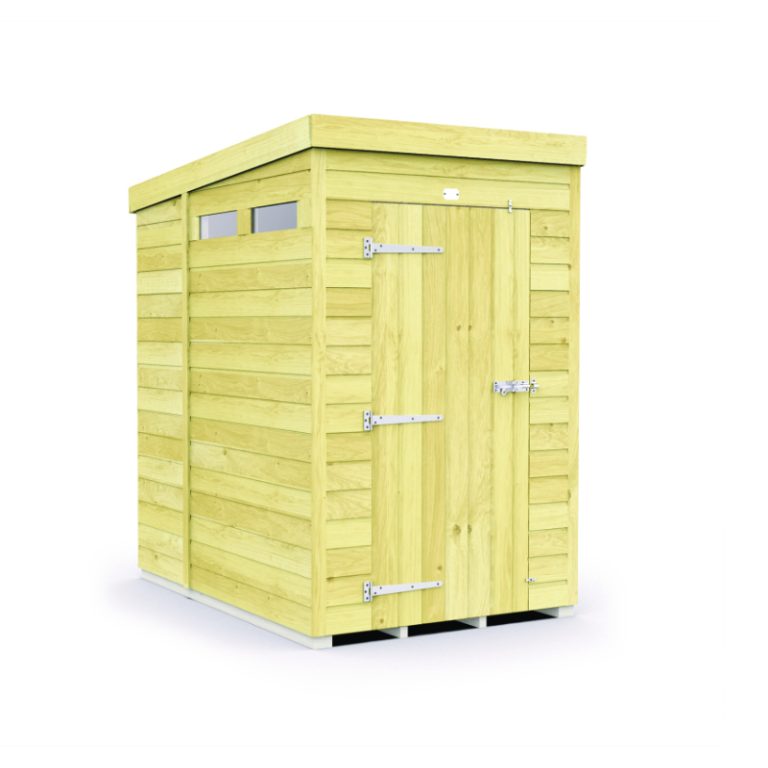Holt 4' x 7' Pressure Treated Shiplap Modular Pent Security Shed