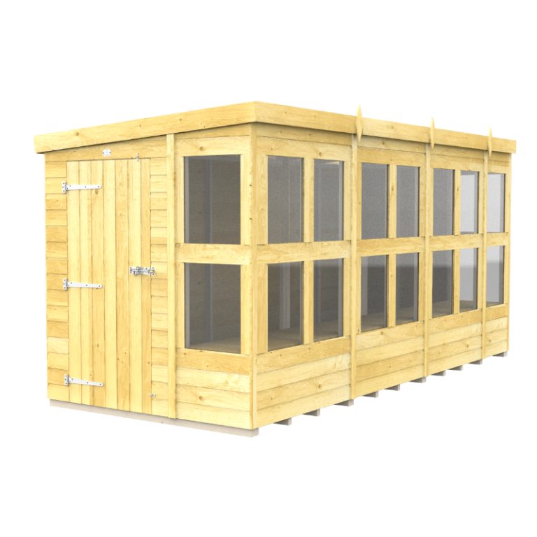 Holt 6' x 14' Pressure Treated Shiplap Modular Pent Potting Shed