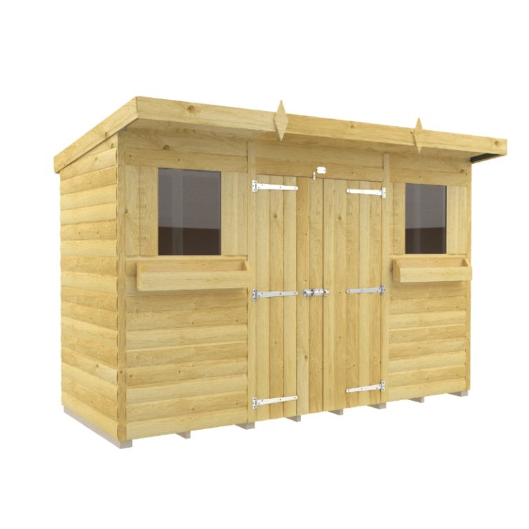 Holt 10' x 4' Handsworth Loglap Pressure Treated Pent Summer Shed
