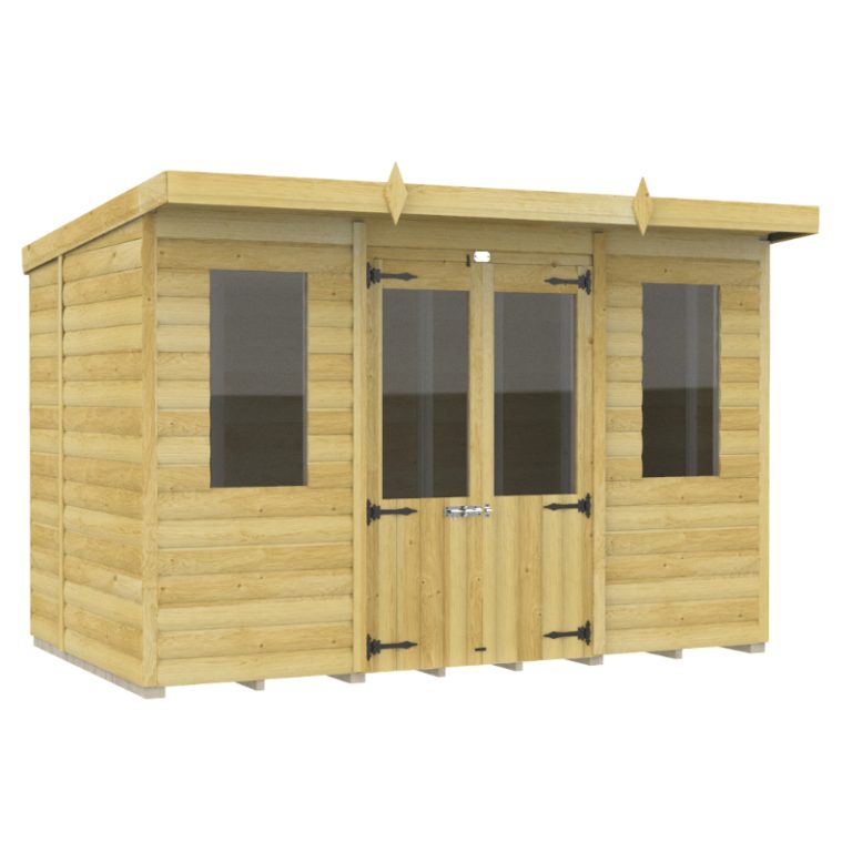 Holt 10' x 6' Alexander Loglap Pressure Treated Pent Summer House