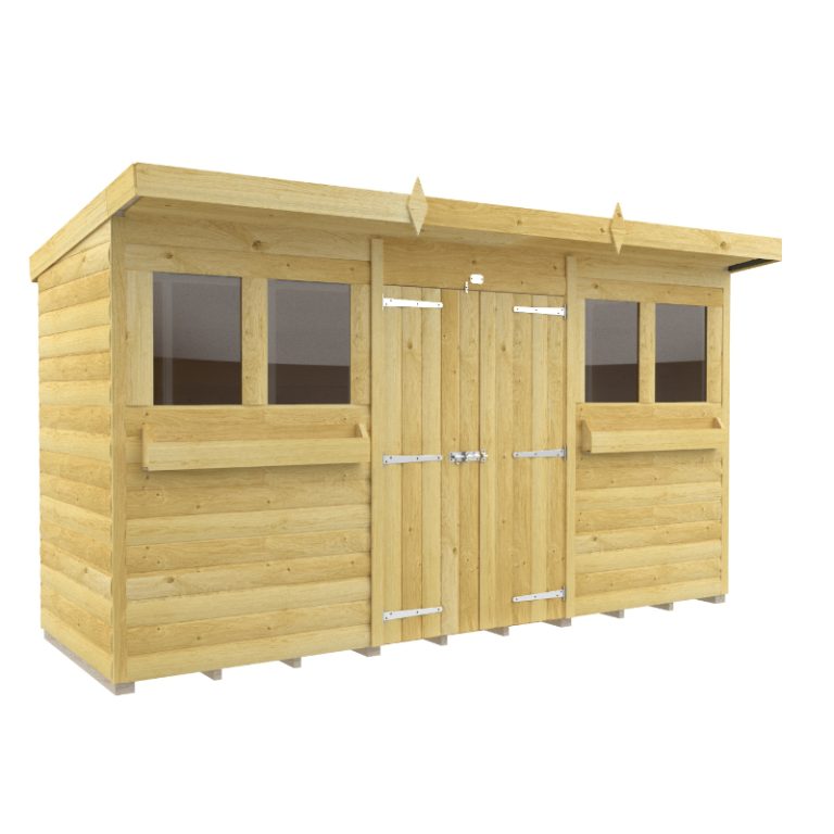Holt 12' x 4' Handsworth Loglap Pressure Treated Pent Summer Shed