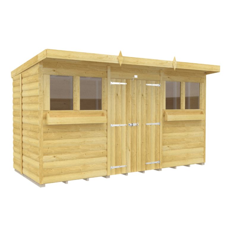 Holt 12' x 5' Handsworth Loglap Pressure Treated Pent Summer Shed