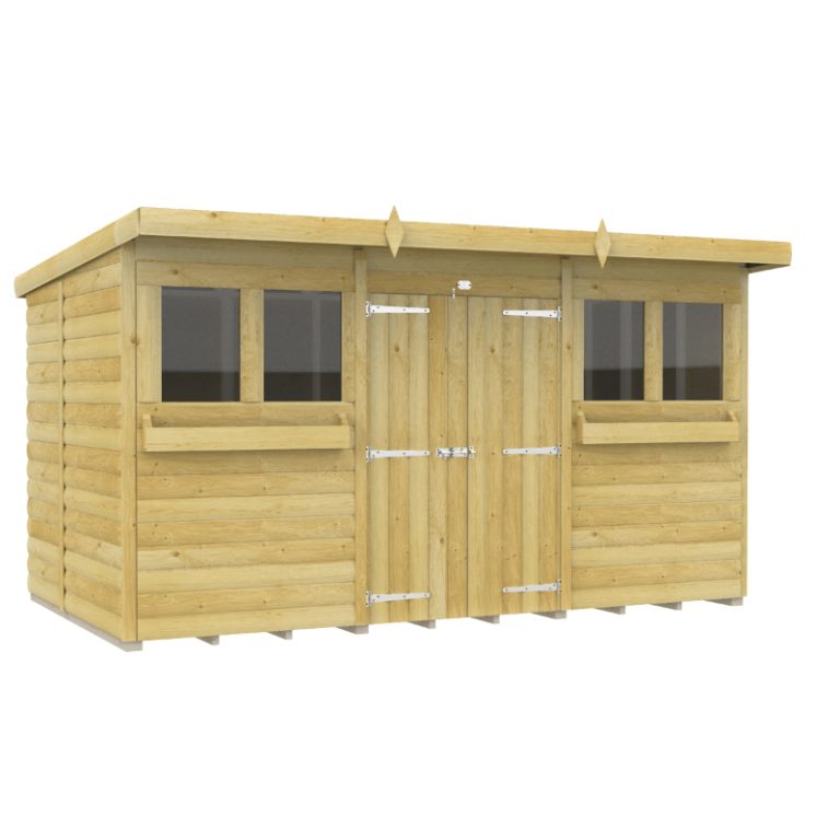 Holt 12' x 7' Handsworth Loglap Pressure Treated Pent Summer Shed