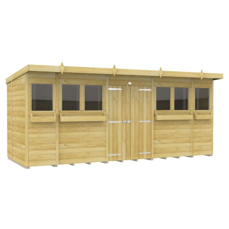 Holt 16' x 6' Handsworth Loglap Pressure Treated Pent Summer Shed