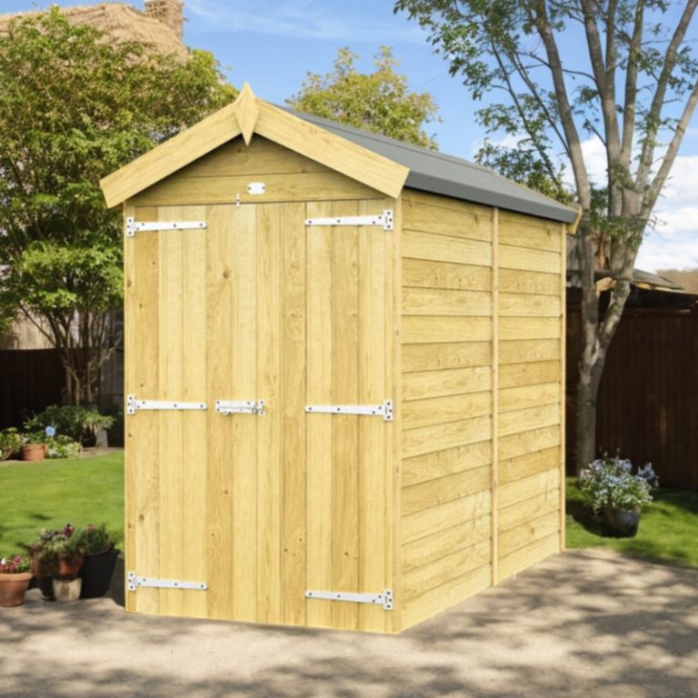 Holt 4' x 6' Double Door Shiplap Pressure Treated Modular Apex Shed
