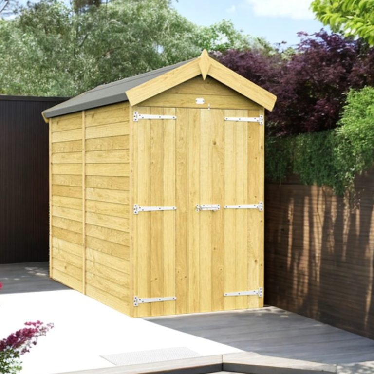 Holt 4' x 8' Double Door Shiplap Pressure Treated Modular Apex Shed