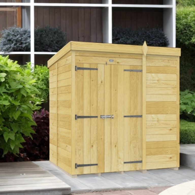 Holt 6' x 5' Double Door Shiplap Pressure Treated Modular Pent Shed