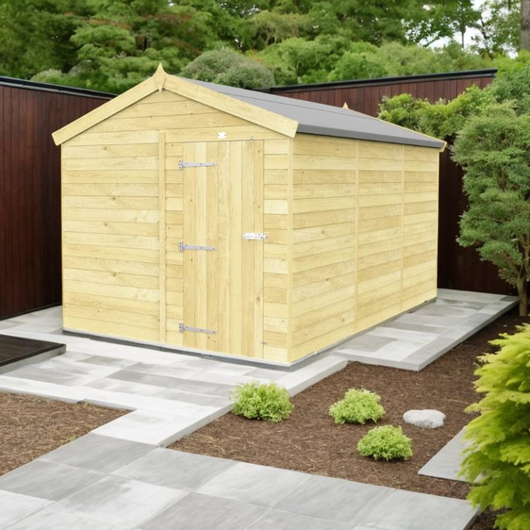 Holt 8' x 12' Pressure Treated Shiplap Modular Apex Shed