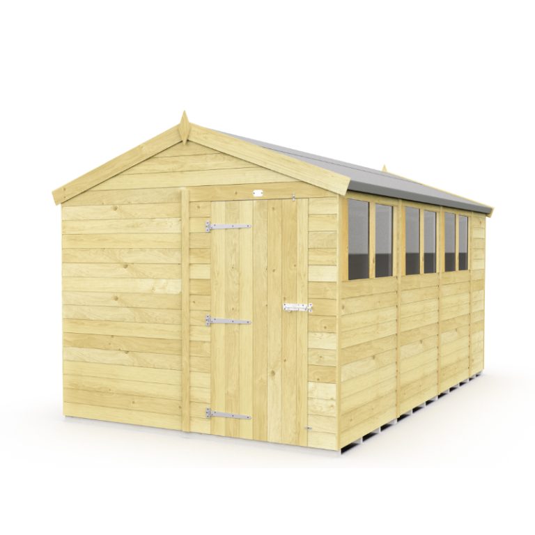 Holt 8' x 15' Pressure Treated Shiplap Modular Apex Shed