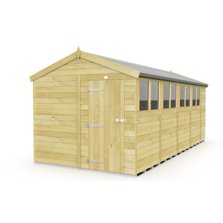 Holt 8' x 18' Pressure Treated Shiplap Modular Apex Shed