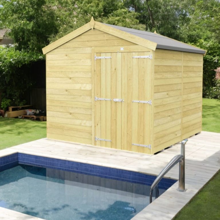 Holt 8' x 8' Double Door Shiplap Pressure Treated Modular Apex Shed