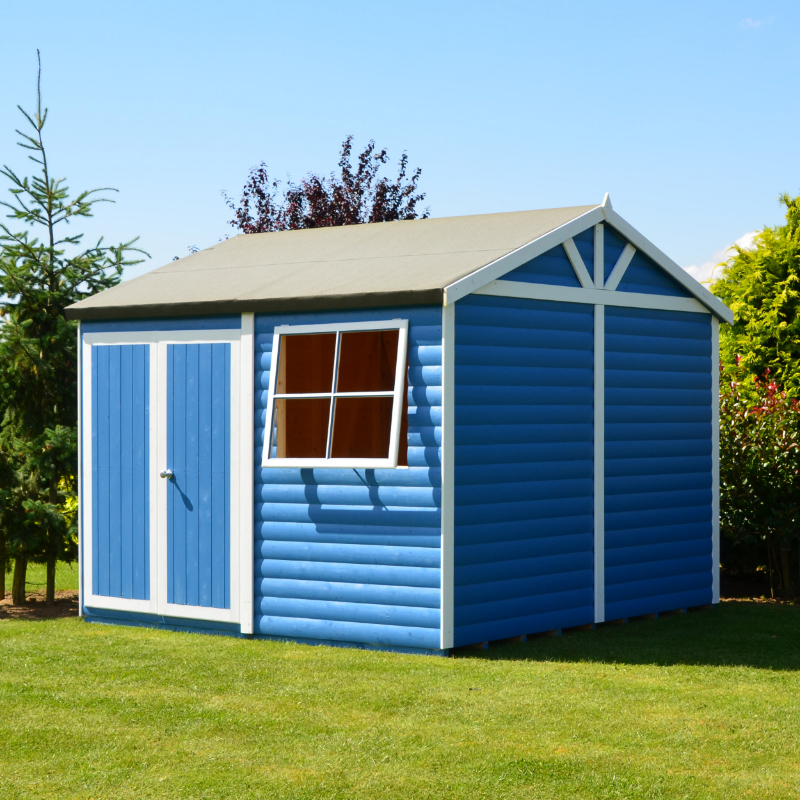 Loxley 12' x 12' Loglap Double Door Reverse Apex Workshop