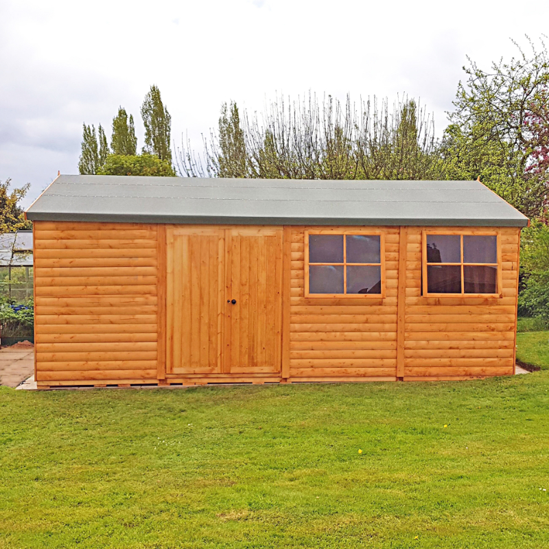 Loxley 24' x 12' Loglap Double Door Reverse Apex Workshop