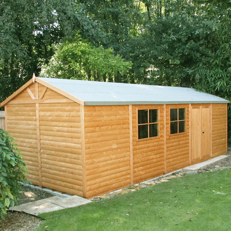 Loxley 30' x 12' Loglap Double Door Reverse Apex Workshop
