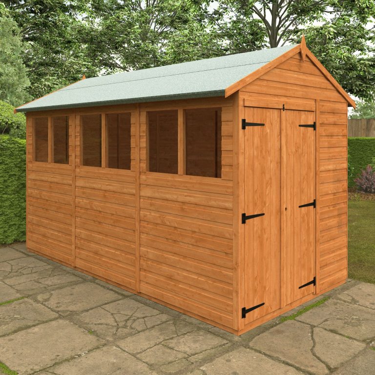 Redlands 6' x 12' Double Door Shiplap Modular Apex Shed