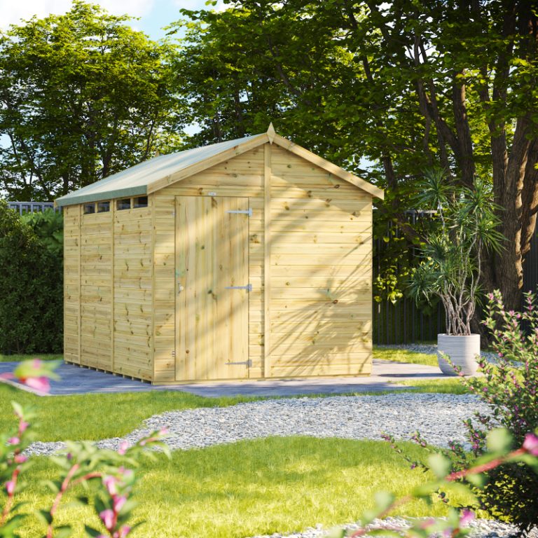 Oren 10' x 8' Premium Shiplap Modular Custom Apex Security Shed