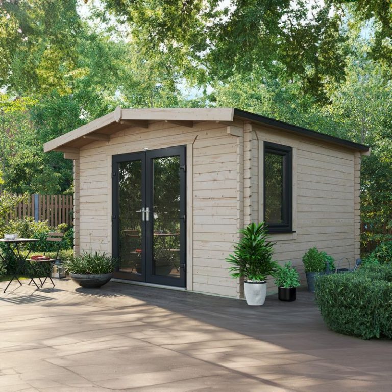 Oren 12' x 12' Marquess Log Cabin - 44mm