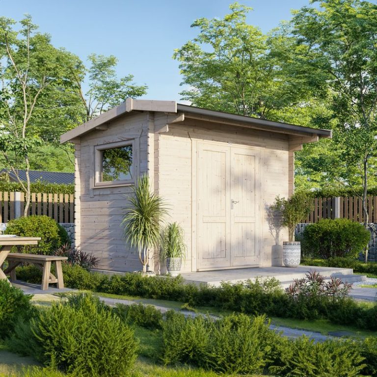 Oren 12' x 8' Duke Workshop Log Cabin - 28mm