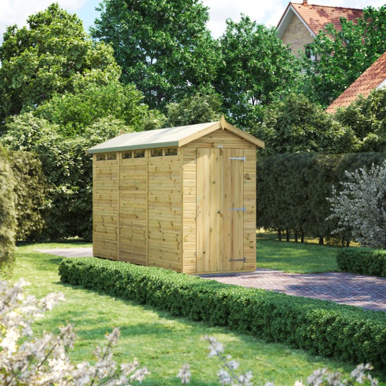 Oren 12' x 4' Premium Shiplap Modular Custom Apex Security Shed